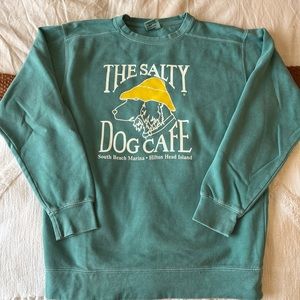 Salty Dog crewneck sweatshirt in seafoam green color